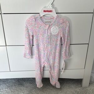 Pink Floral Kids One Piece